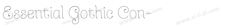 Essential Gothic Con字体转换